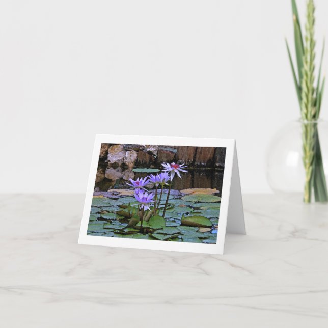 CARTE "FLEURS DE LAVENDER-BLUE LOTUS ET PROTECTIONS DE (Devant)