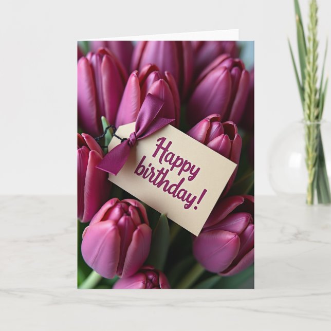 Carte Fleurs de Magenta Douces (Devant)
