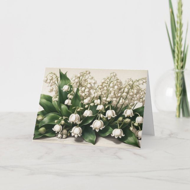 Carte Fleurs de muguet (Devant)