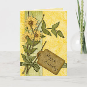 Carte Fleurs de printemps Anniversaire