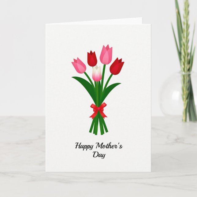 Carte Fleurs de Printemps Blanc (Devant)