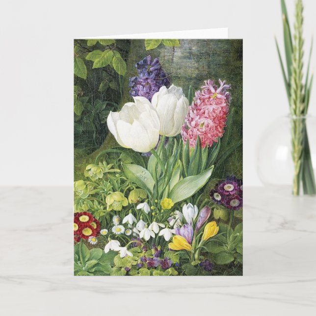 Carte Fleurs de printemps en bulbe hollandaises (Devant)