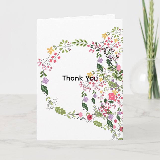 Carte Fleurs de printemps Merci  (Devant)