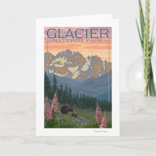 Carte Fleurs de ressort - parc national de glacier, la