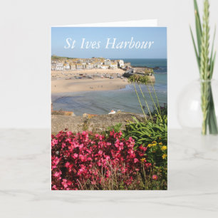 Carte Fleurs de rose de port de St Ives