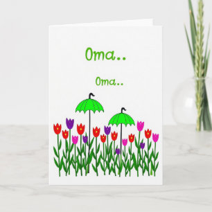 Carte Fleurs de Tulipes de Oma Douce