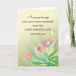 Carte Fleurs de verdure de soutien religieux contre le c