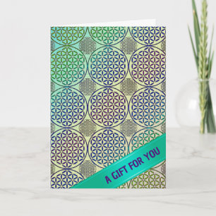 Carte FLEURS DE VIE - motif de grunge 2