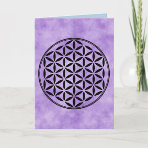 Carte FLEURS DE VIE - Symbole de géométrie sacrée plein 