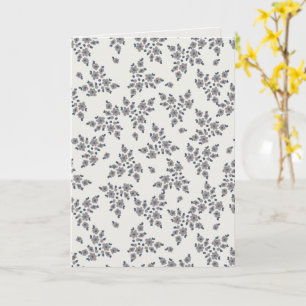 Carte Fleurs délirantes en gris