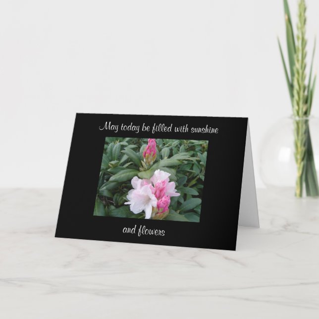 Carte Fleurs d'encouragement de belles floraisons (Devant)