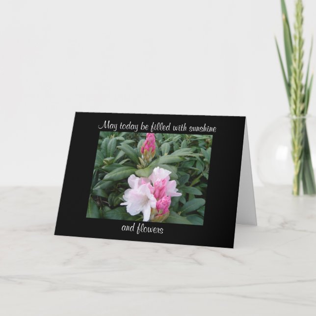 Carte Fleurs d'encouragement de belles floraisons (Devant)