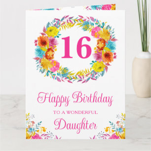 Carte Fleurs d'été lumineuses aquarelle Anniversaire