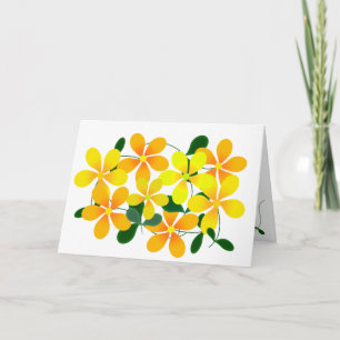 Carte Fleurs d'orange et de jaune