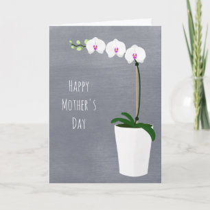 Carte Fleurs d'orchidées Fête des mères Illustration flo