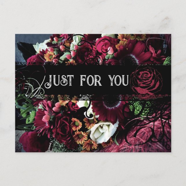 Carte Fleurs Dramatiques Rien Que Pour Vous (Devant)