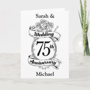 Carte Fleurs du 75e anniversaire des Mariages