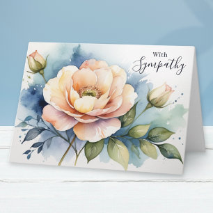 Carte Fleurs Élégantes Intérieur Vierge Sympathie