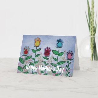 Carte Fleurs Empreintes de pattes