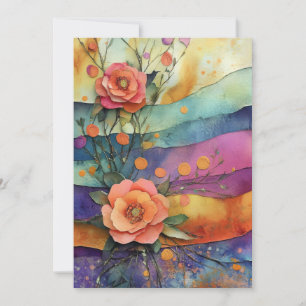 Carte Fleurs en papier fantaisistes et originales Hello