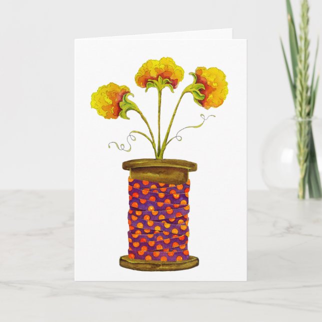 Carte Fleurs en piscine en bois (Devant)