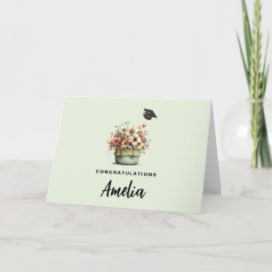 Carte Fleurs en Pot Cozy Shabby Mignon Diplôme