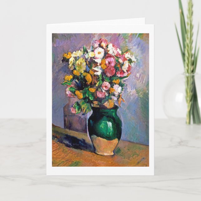 Carte Fleurs en Vase, Cézanne (Devant)