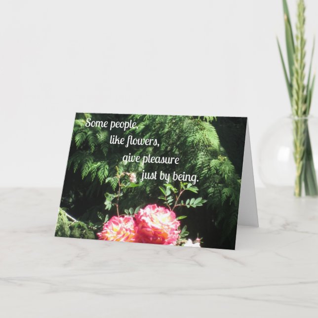 Carte Fleurs et citations sur l'amitié (Devant)