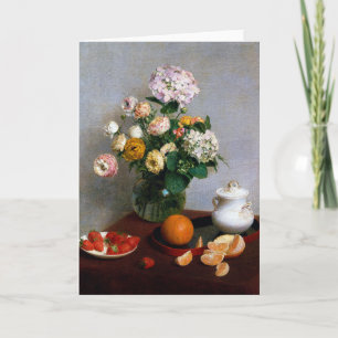 Carte Fleurs et fruits, Henri Fantin-Latour