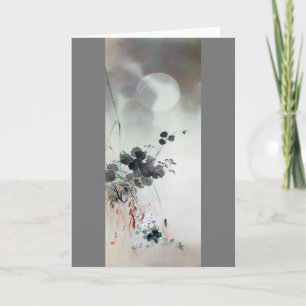 Carte Fleurs et Pleines lunes d'automne, Watanabe Seitei