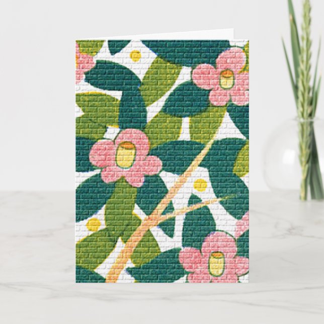 Carte Fleurs et Vignes Élégantes (Devant)