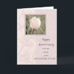 Carte Fleurs Fils Fils et Fille en Droit Anniversaire Ma<br><div class="desc">Bonne carte d'anniversaire mariage pour son beau-fils et sa belle-fille avec de jolies tulipes roses et un verset sincère.</div>