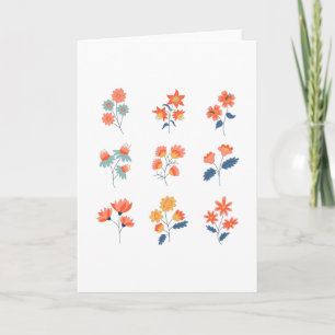 Carte Fleurs fleurs sauvages Botanique
