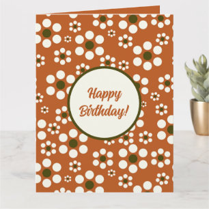 Carte Fleurs florales en terre cuite mexicaine