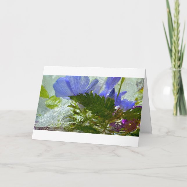 Carte Fleurs glacées, (Devant)