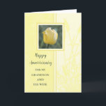 Carte Fleurs Grandson et son anniversaire de femme<br><div class="desc">Bonne carte d'anniversaire mariage pour petit-fils et sa femme avec de jolies tulipes jaunes et un verset chaleureux.</div>