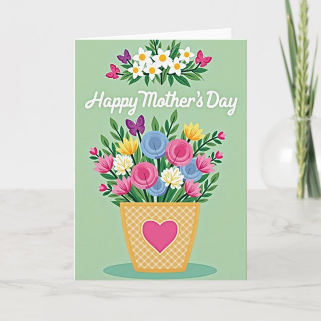 Carte Fleurs Graphiques (Devant)