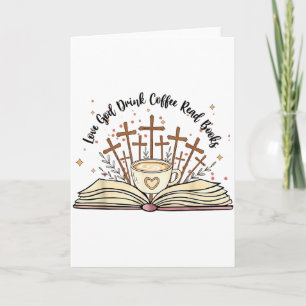 Carte Fleurs Groovy Amour Dieu Boire Du Café Lire Des Li