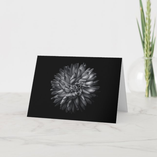 Carte Fleurs jardins En Noir Et Blanc 20 (Devant)