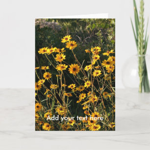 Carte Fleurs jaunes