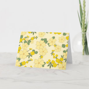 Carte Fleurs Jaunes, Motif Floral, Motif De Fleurs