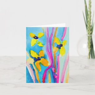 Carte Fleurs jaunes par Christina Miller, âge 9