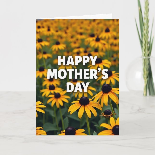 Carte Fleurs Jaunes Radieuses (Devant)