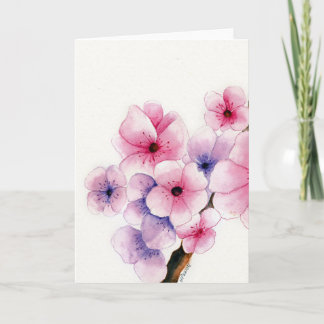 Carte Fleurs joyeux de cerisiers pour toute occasion sal