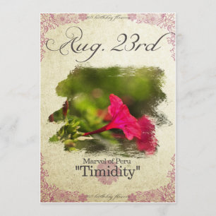 Carte Fleurs le 23 août "merveille d'anniversaire du