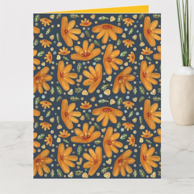 Carte Fleurs Luxe Jaunes (Devant)