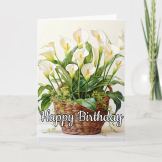 Carte Fleurs Lys Calla en floraison