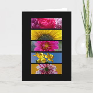 Carte - Fleurs Macro Roses et Jaunes
