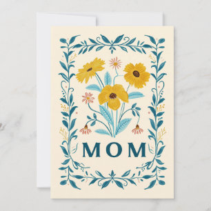 Carte Fleurs Maman, Bonne Fête des Mères 2024