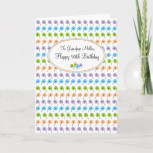 Carte Fleurs minuscules joyeux 95ème anniversaire